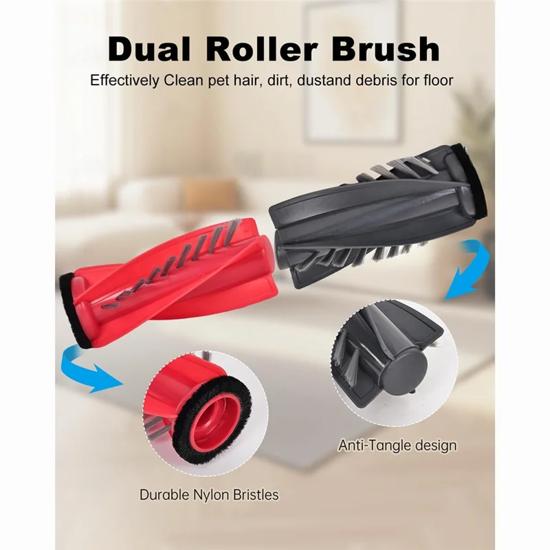 ABBK-Replacement Parts For Roborock Saros 10R Robot Vacuum Cleaner Accessory Set Main Side Brush HEPA Filters Mop Pads