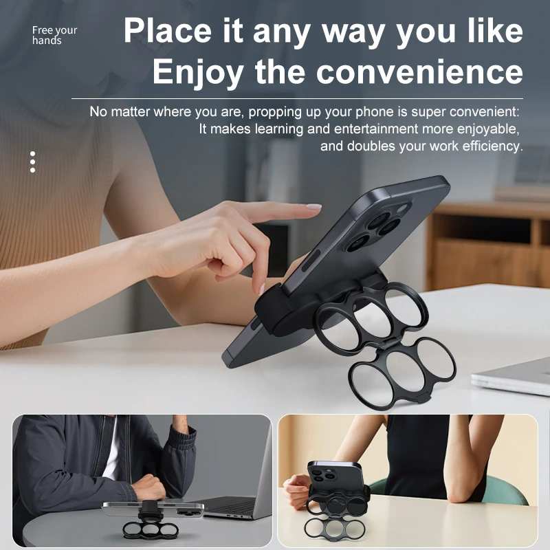 

New Foldable Rotatable Universal Three Finger Ring Phone Holder Back Sticker Finger Grip Bracket Handheld Finger Grip Holder
