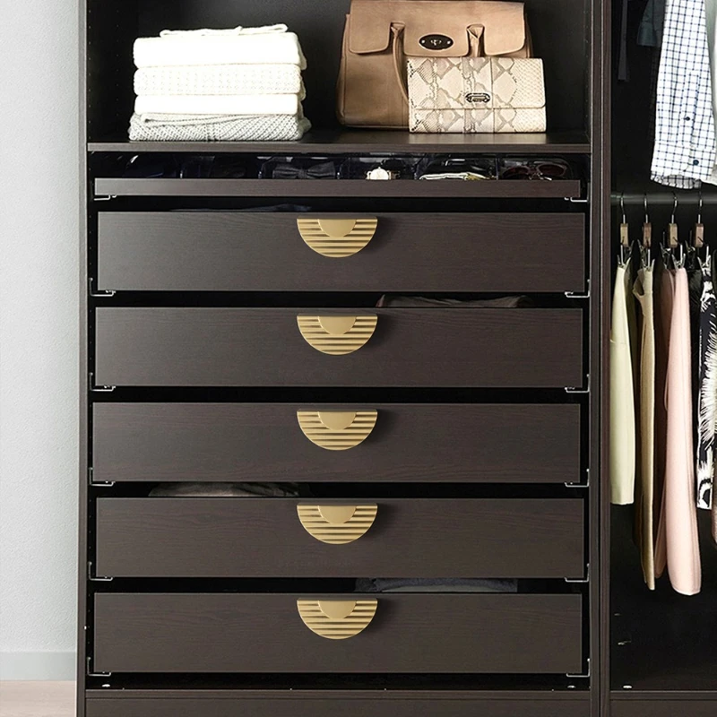 خزانة خفيفة الوزن بفتحة واحدة شبه دائرية من سبائك الزنك لخزانة الأحذية وخزانة النبيذ وأبواب الخزانة #5