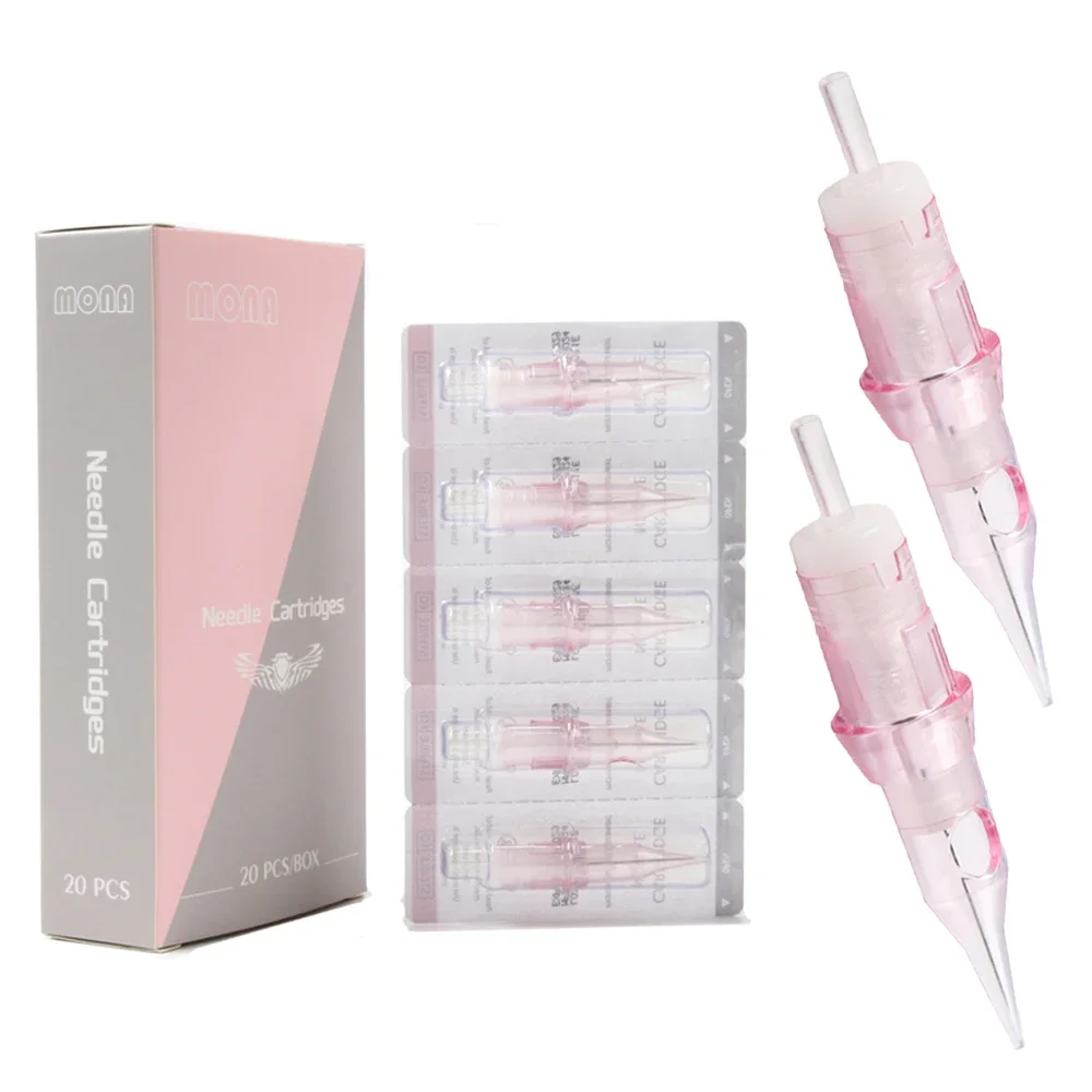 20/50/100Pcs Disposable Sterilized Tattoo Cartridge Needles Safety Mix Size for Semi-Permanent Makeup Tattooing