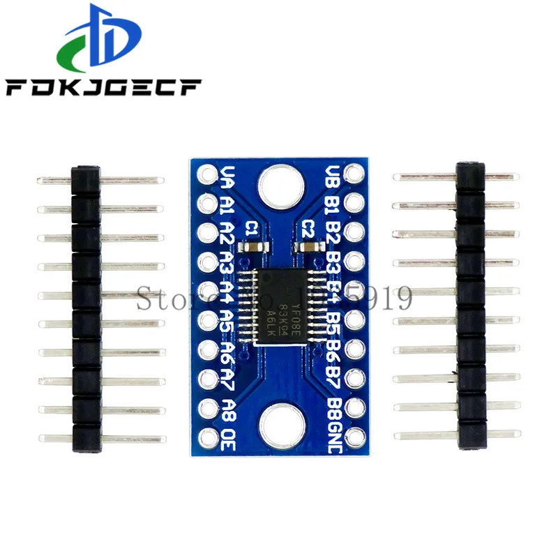 10pcs/lot 3.3V 5V TXS0108E module 8 Channel Logic Level Converter Convert TTL Bi-directional Mutual Convert