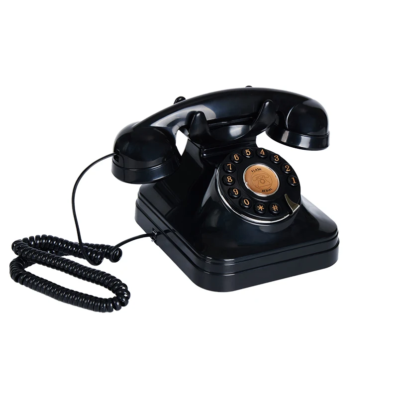 Retro plug-in landline, office and home decoration telephone, home fixed wired telephone, rural creativity nostalgia