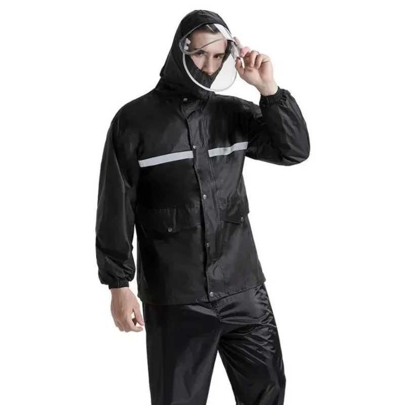 Veste imperméable imbibée de pluie pour hommes et femmes, manteau de pluie respirant, pantalon adulte, bande de coulée, voyage, pêche, randonnée