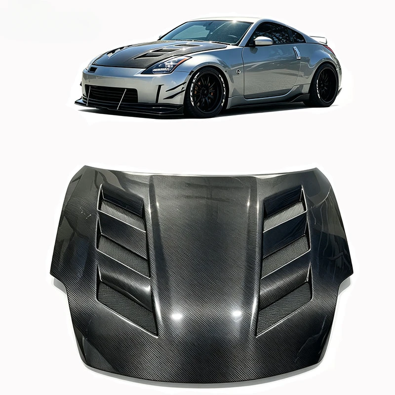 Hot selling Carbon Fiber Engine Hood Fit 350z Z33 2003-2008, Auto Exterior Modification Accessories