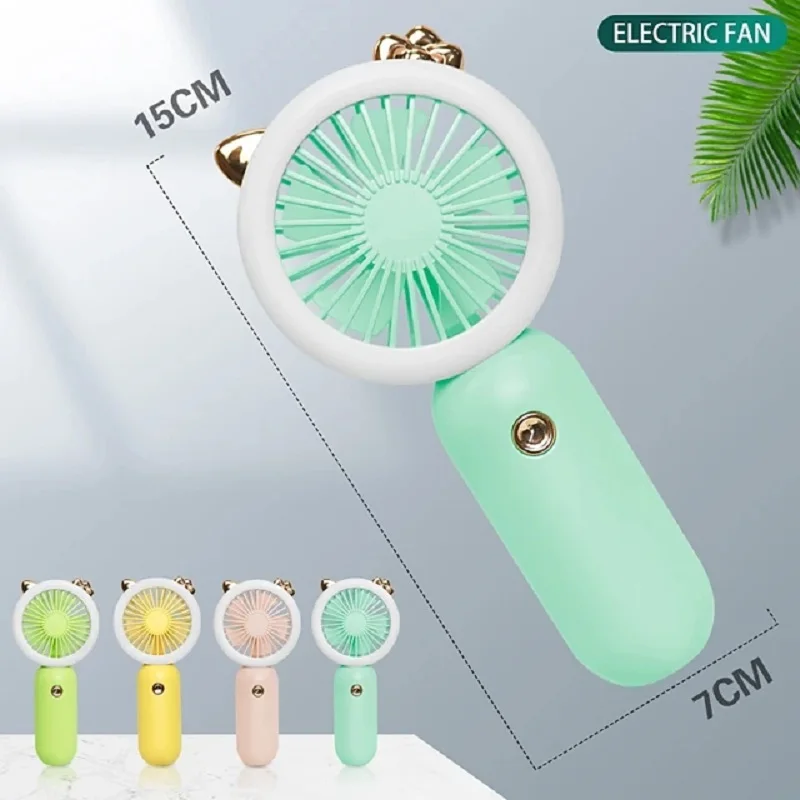 Mini Tragbare Fan lampe USB Aufladbare Nachtlicht Kühlung Handheld Drei Geschwindigkeit Einstellen ventilador Desktop Fan Dekorative Licht