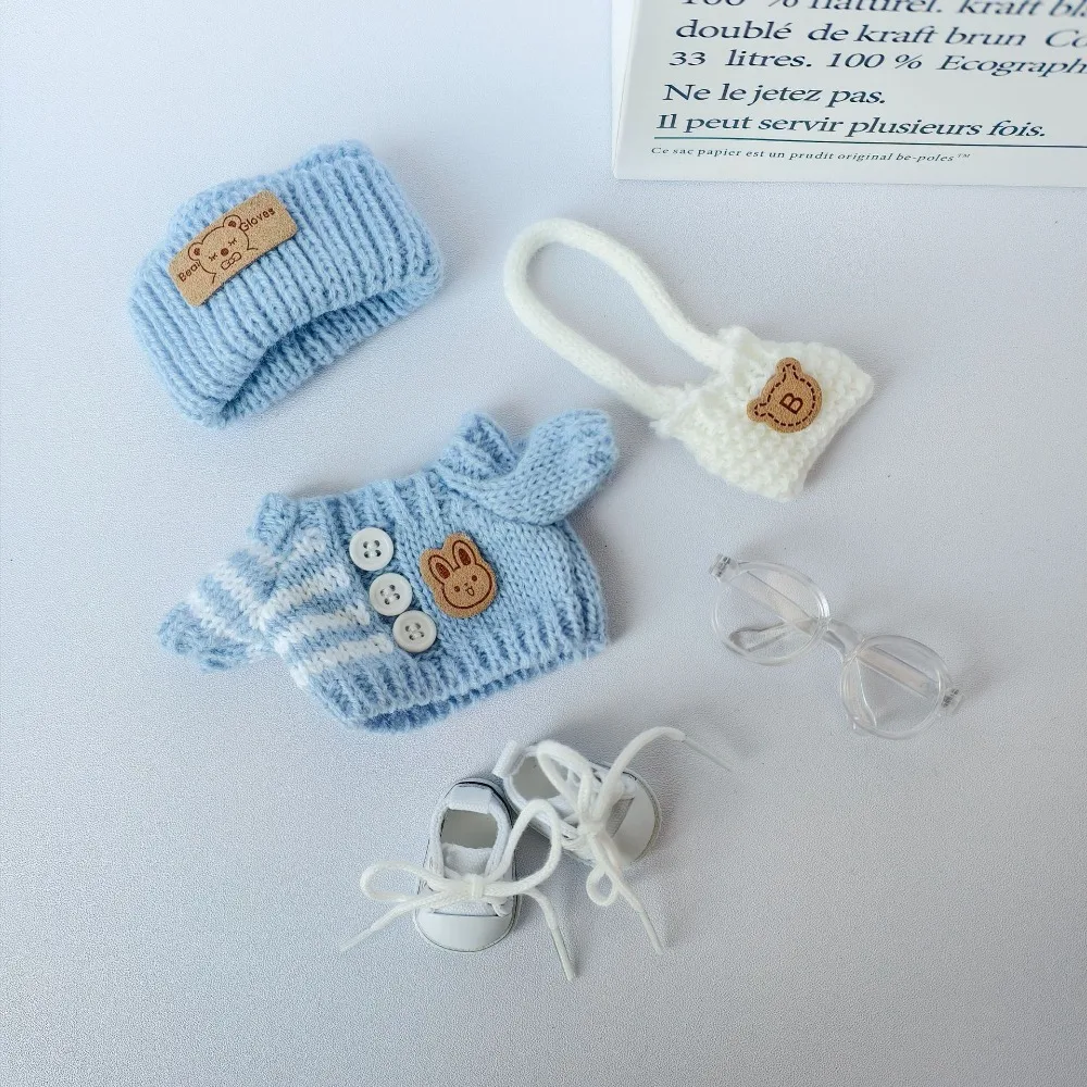 17 cm labubu vestiti vestito vestiti per bambole di peluche Macaron vestiti carini fai da te regalo per bambini vestiti per cani accessori per capelli vestiti v1 v2