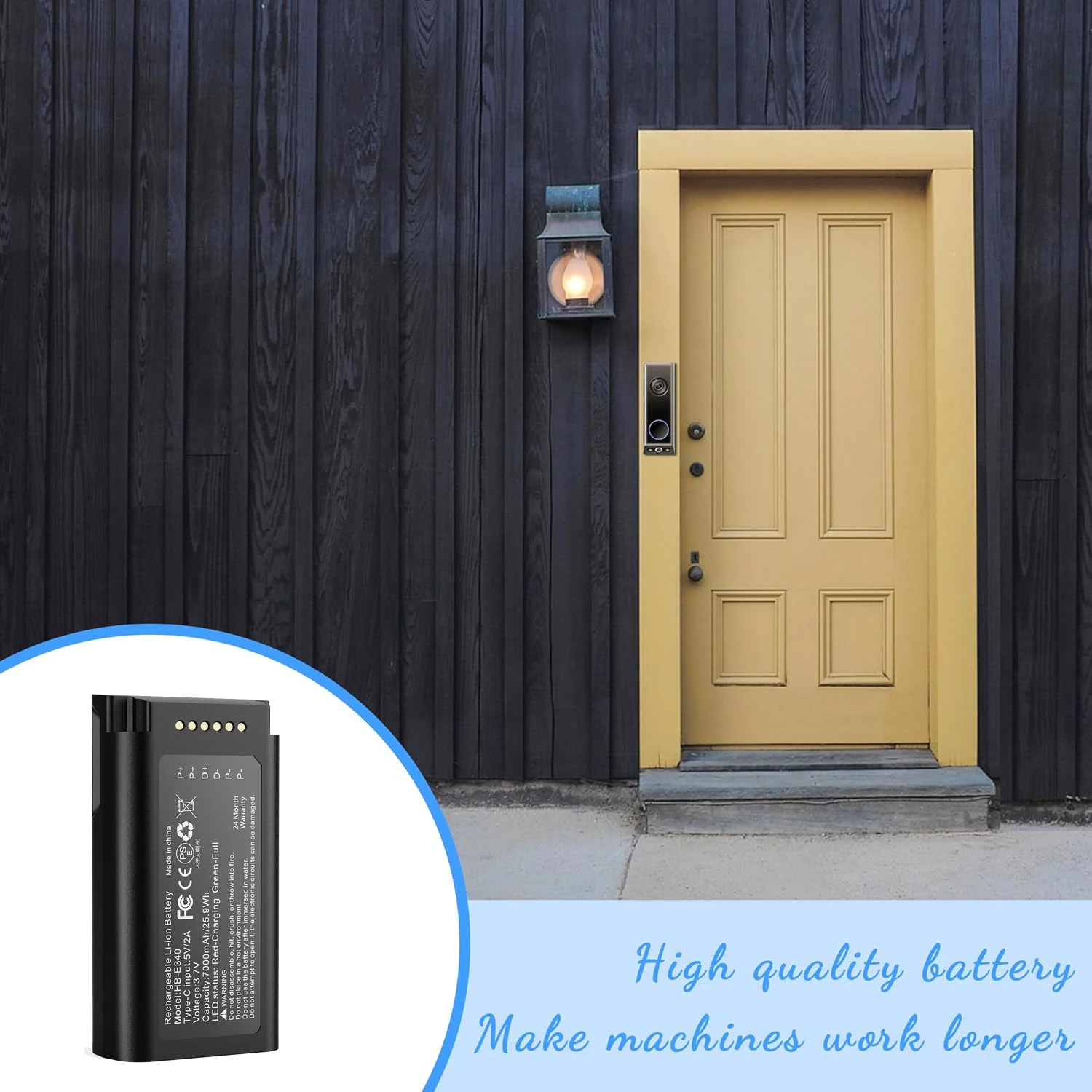 7000mAh Rechargeable Lithium Battery For Eufy