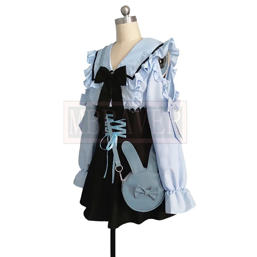 زي مدرسي VTuber Hololive Mito Tsukino يشمل حقيبة أزياء تنكرية لحفلات الهالوين وعيد الميلاد مصنوع حسب الطلب بأي حجم