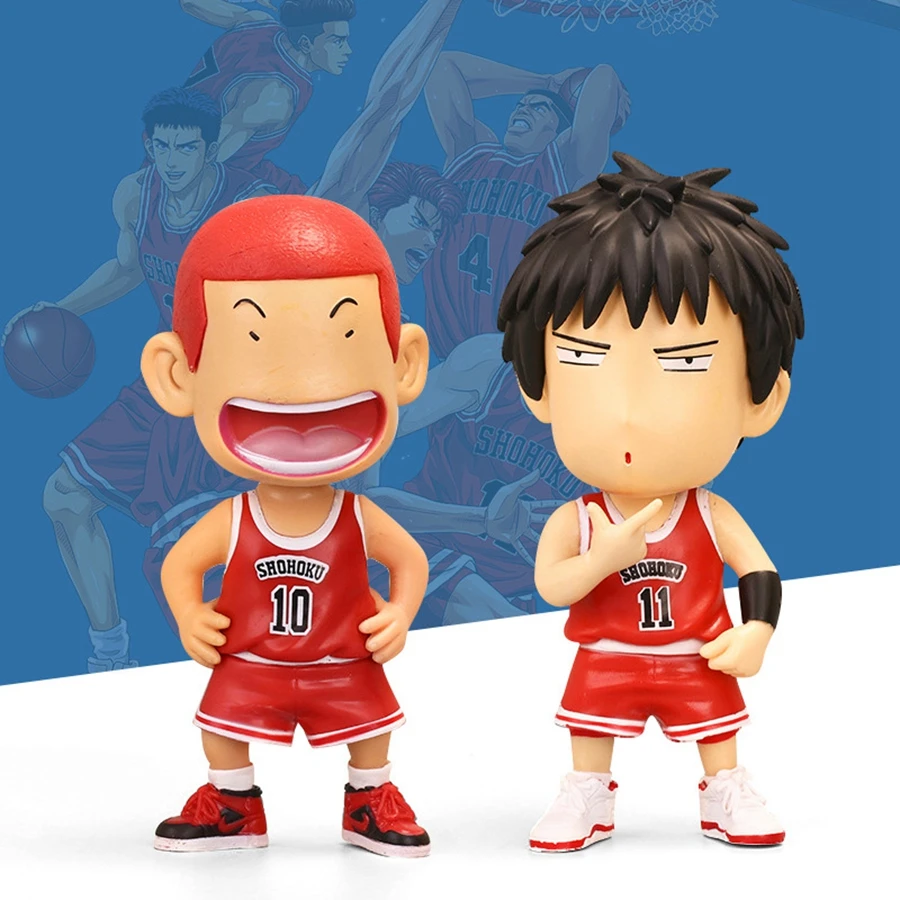 16cm Japan Basketball Slam Dunk Anime Figure Sakuragi Hanamichi Action Figure Rukawa Kaede Figurine Adult Collection Model Toys