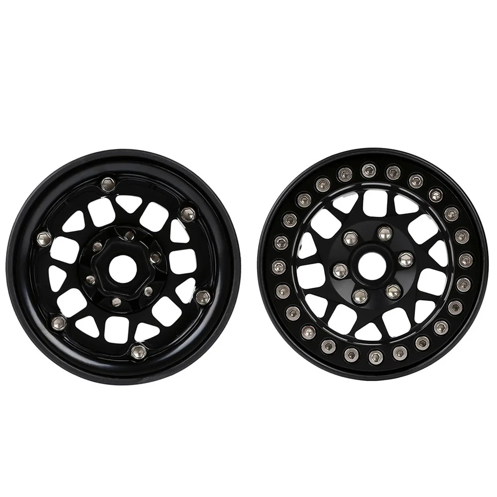 Aluminium Velg Beadlock 2.2in Velgen Hub 4 stuks Vervanging voor TRAX4 SCX10 90046 AXI03007 RedCat Gen8 1/10