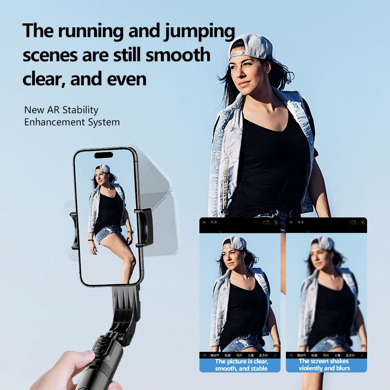 FANGTUOSI Gimbal لمثبت الهاتف المحمول، 360 درجة دوران تلقائي لسطح المكتب اتبع Gimbal مع جهاز تحكم عن بعد للضوء لهاتف iPhone Android