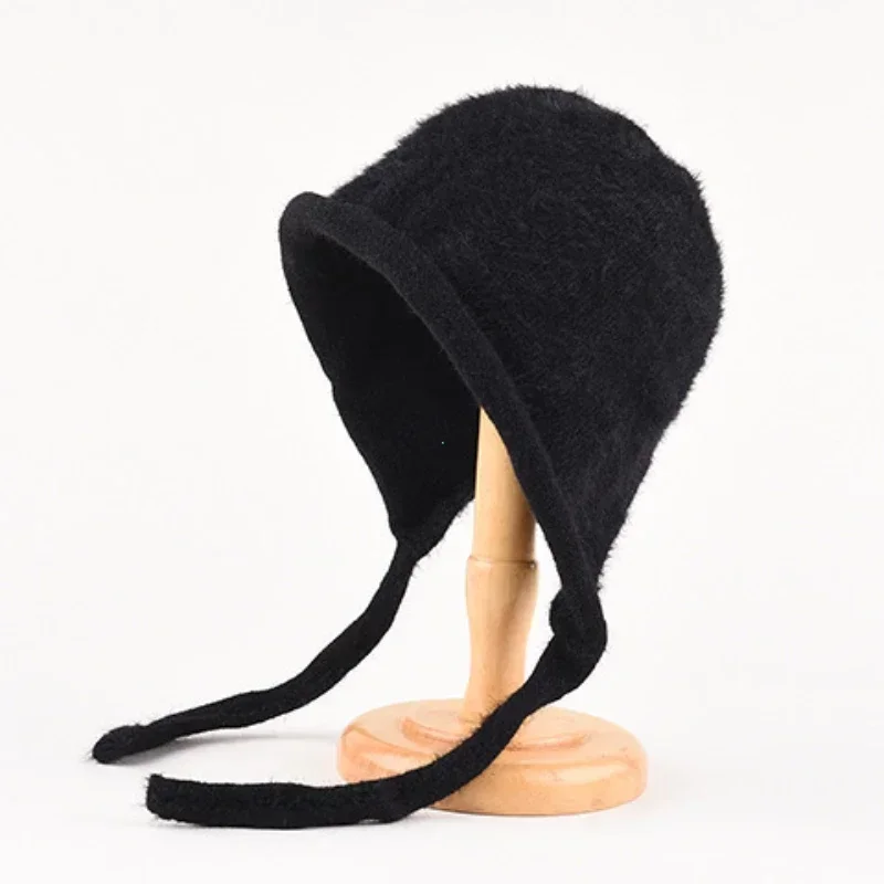 2025 حار Y2K لطيف قبعة الخريف الشتاء النساء الدافئة اليابانية متماسكة قبعة كومة قبعات الرجال حماية الأذن التعادل البلوز قبعة Gorro بونيه