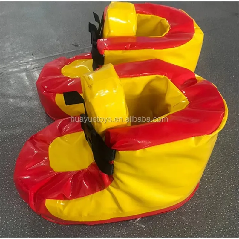 الأطفال والكبار مضحك في الهواء الطلق فريق بناء كرة القدم الرياضة لعبة PVC كبيرة لينة رغوة الأحذية العملاقة نفخ أحذية كرة القدم بالون #4