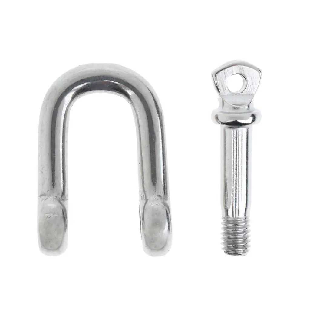 Stainless Steel D-Shackle Chain Shackle Rigging Fastener -M8