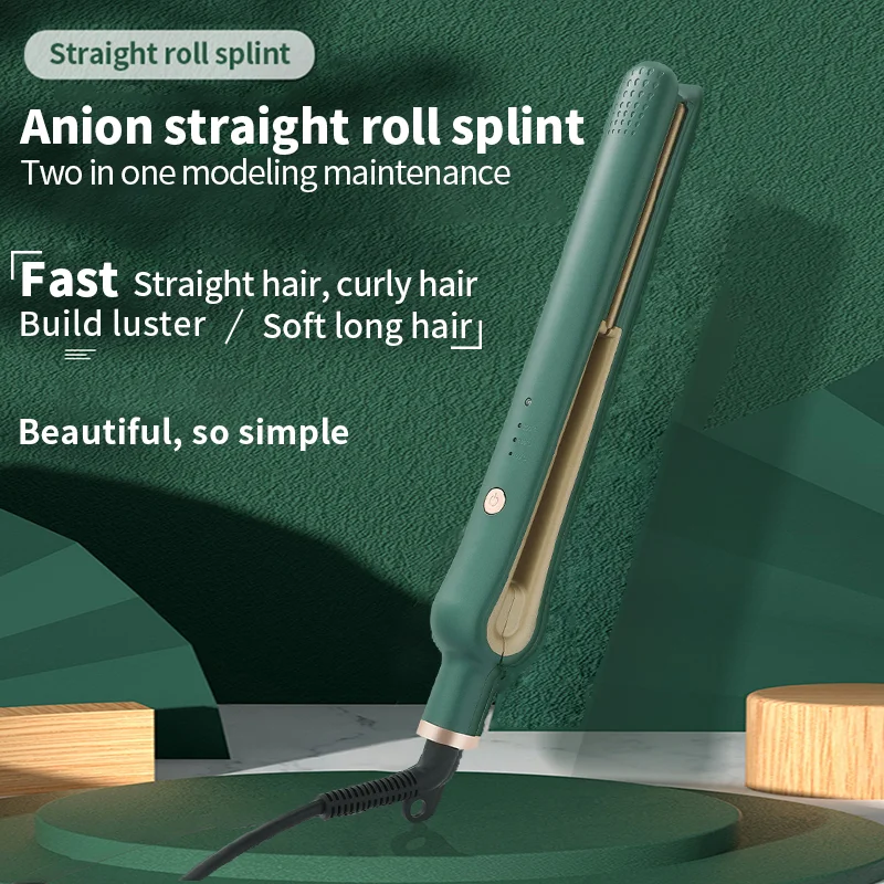 

2 in 1 Hair Straightener Negative Ion Straightener Curling Dual Use Dual Use Hair Fluffy Home Hair Straightener Curler Tool