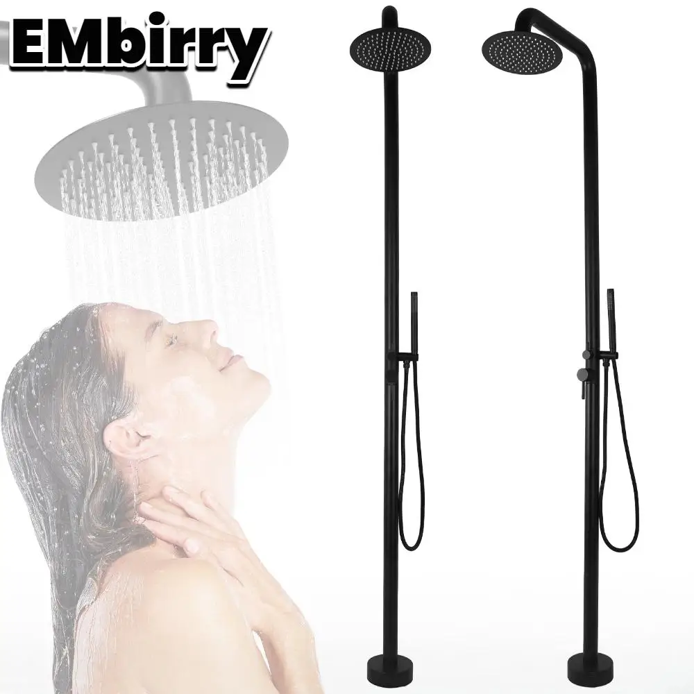 

Двухфункциональный отдельно стоящий уличный душ с напольным креплением и душевой лейкой для двора, сада, бассейна, пляжа