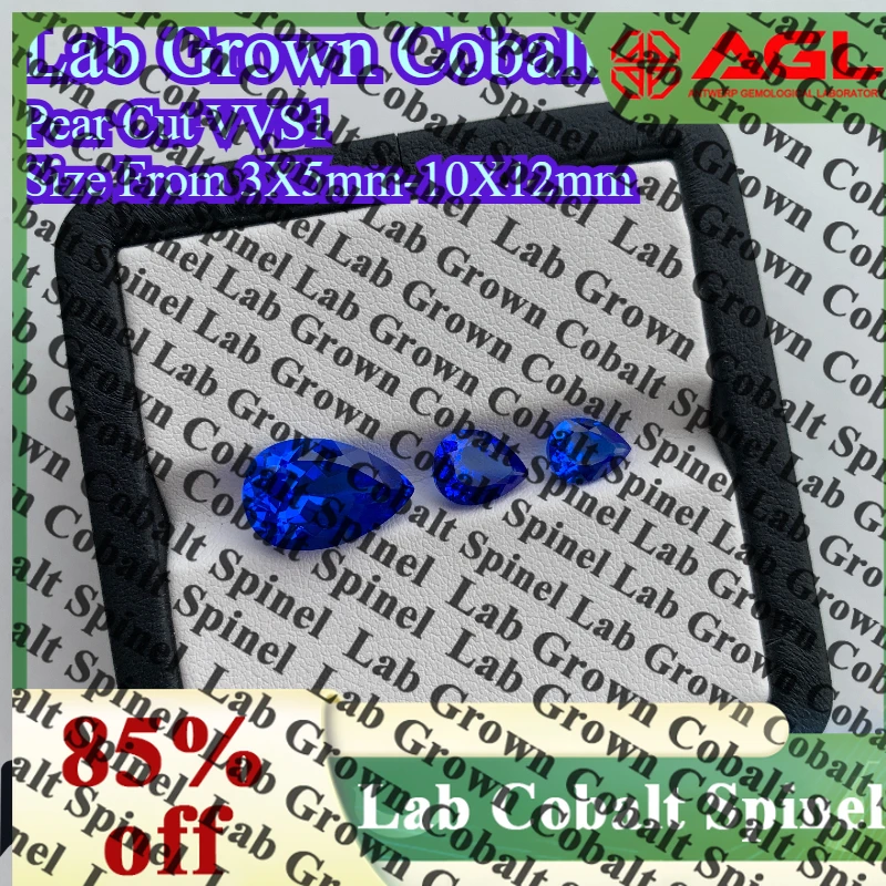 

TOPPear Cut Lab Grown Cobalt Spinel gemstone for DIY Ring Necklace Earrings Main Materials Selectable AGL Certificate