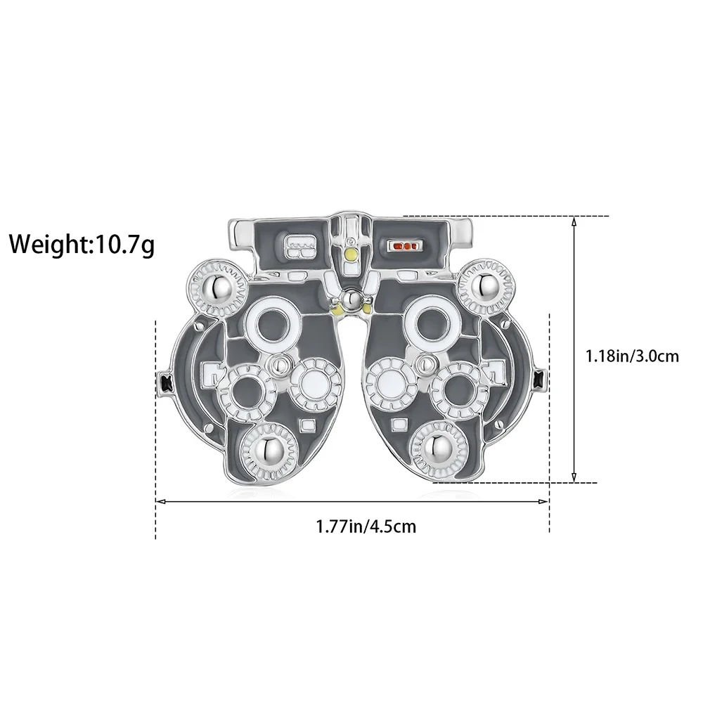 DCARZZ Medical Optometrists Enamel Brooch Ophthalmology Vision Test Optometry Pin Jewelry for Doctor Nurse Backpack Lapel Badge
