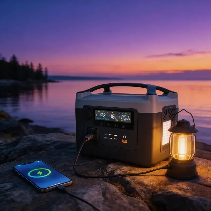 Household High Capacity Emergency Backup Power Supply 600W Outdoor Portable Solar Energy Storage Power Supply for Travel