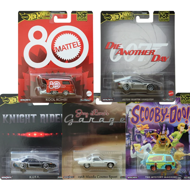 

Hot Wheels Cars POP CULTURE THE MYSTERY MACHINE KOOL KOMBI 1968 Mazda 1/64 Metal Diecast Model Collection Toy Vehicles GJT68