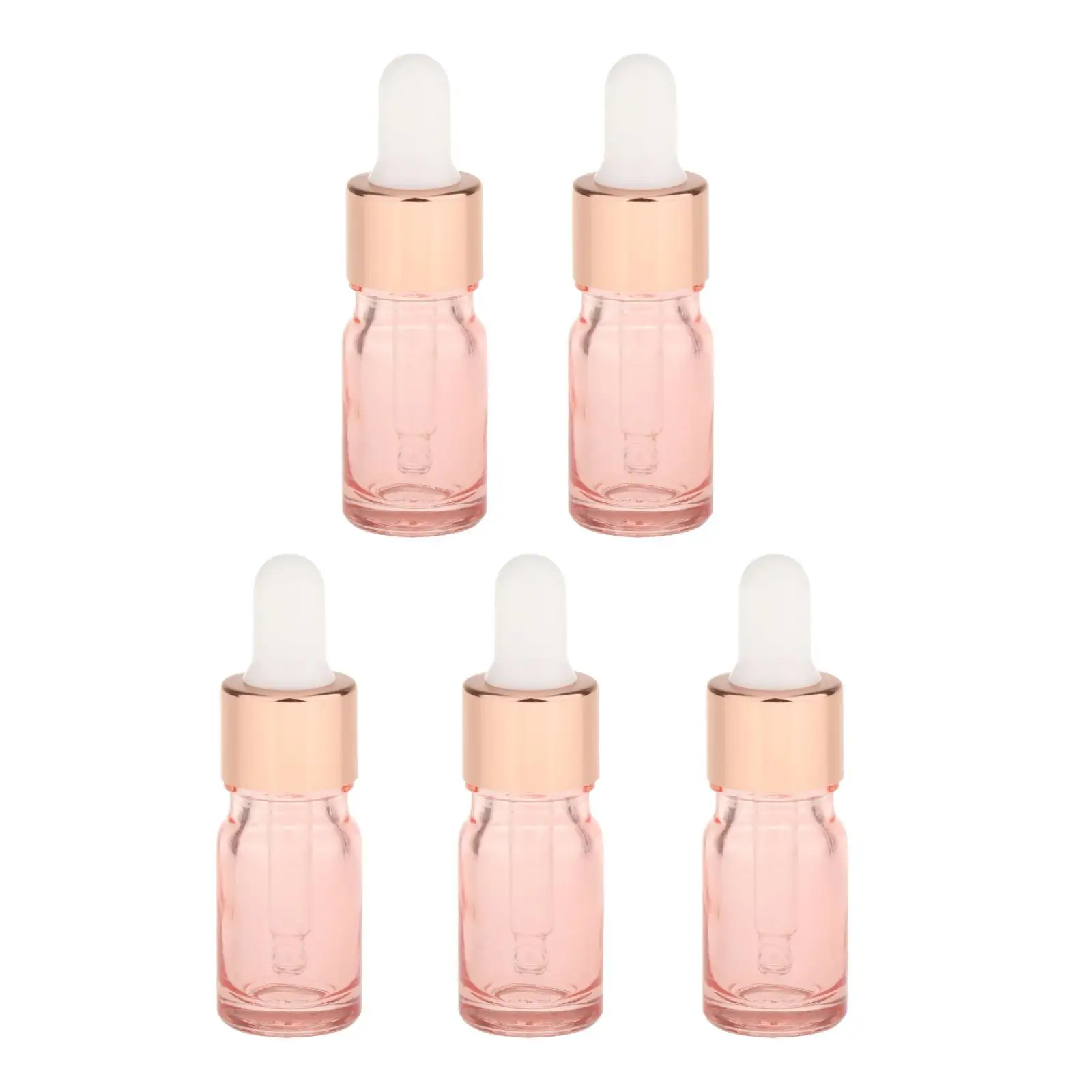 5-100ml Rose Gold Small Glass Eye Dropper Bottle for Essential Oil Beauty