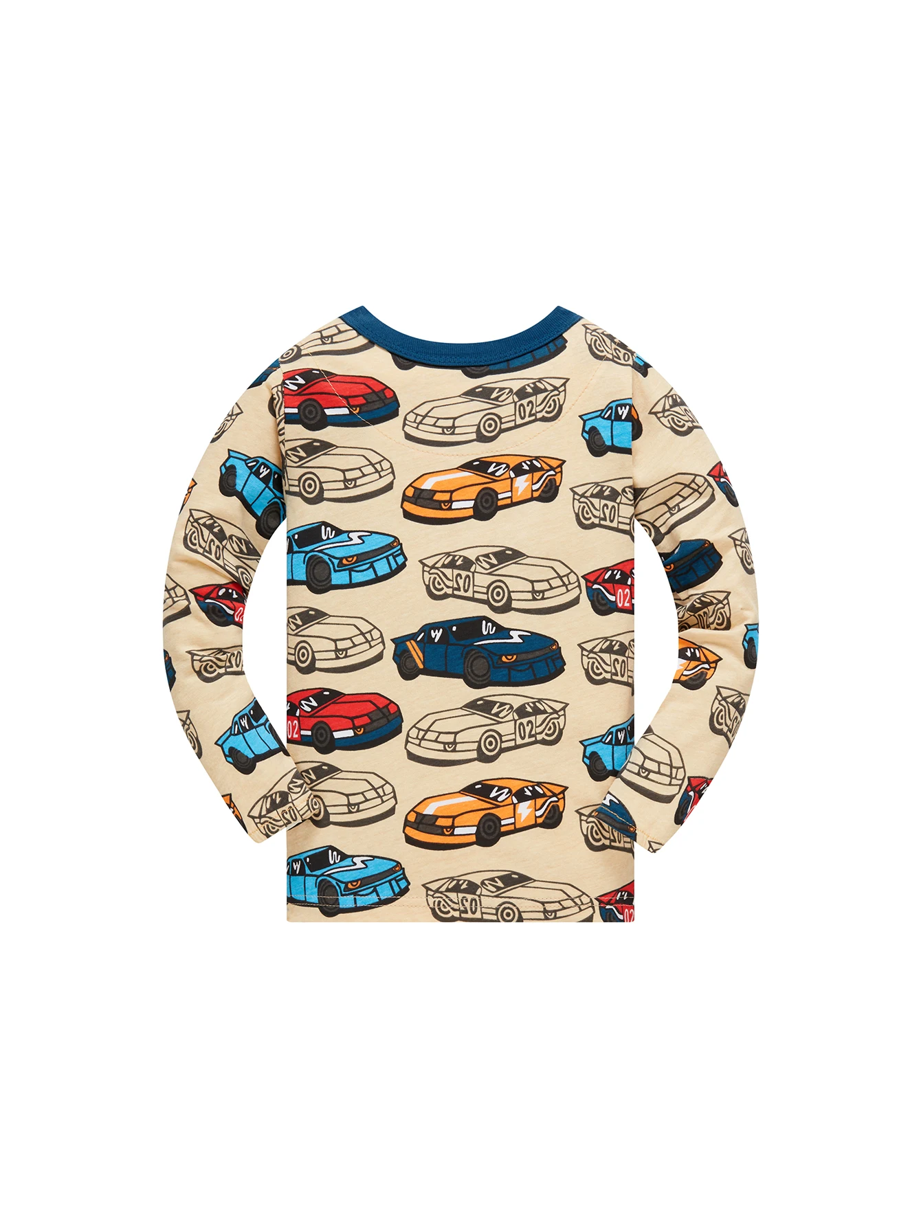 Kinderkleidung 100% Baumwolle Schlafanzug-Set für Jungen, Vollbedrucktes Cartoon-Auto Kinder-Schlafanzug-Set für 1-8 Jahre – Detail 6