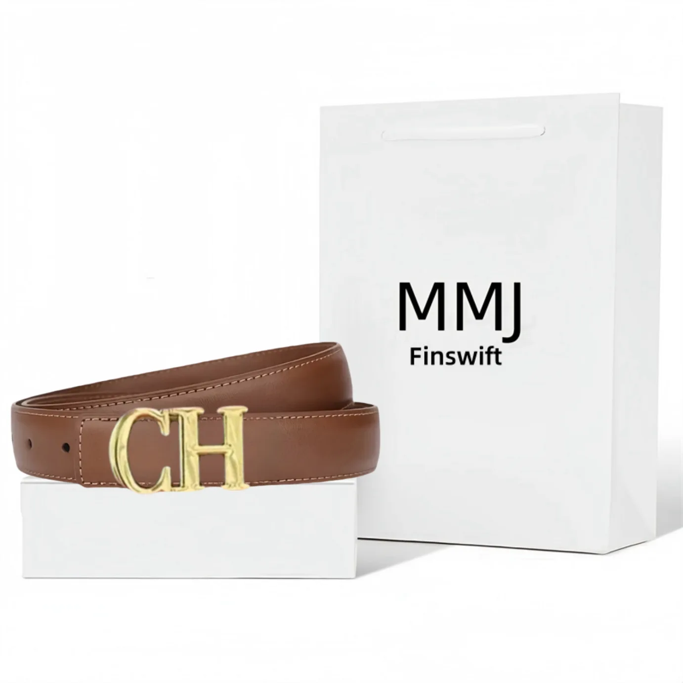 ​ ​ حزام جلد البقر الجديد الفاخر للنساء لعام 2025 على الوجهين - حزام خصر مزخرف على الموضة الراقية للسراويل والفساتين ​ ​