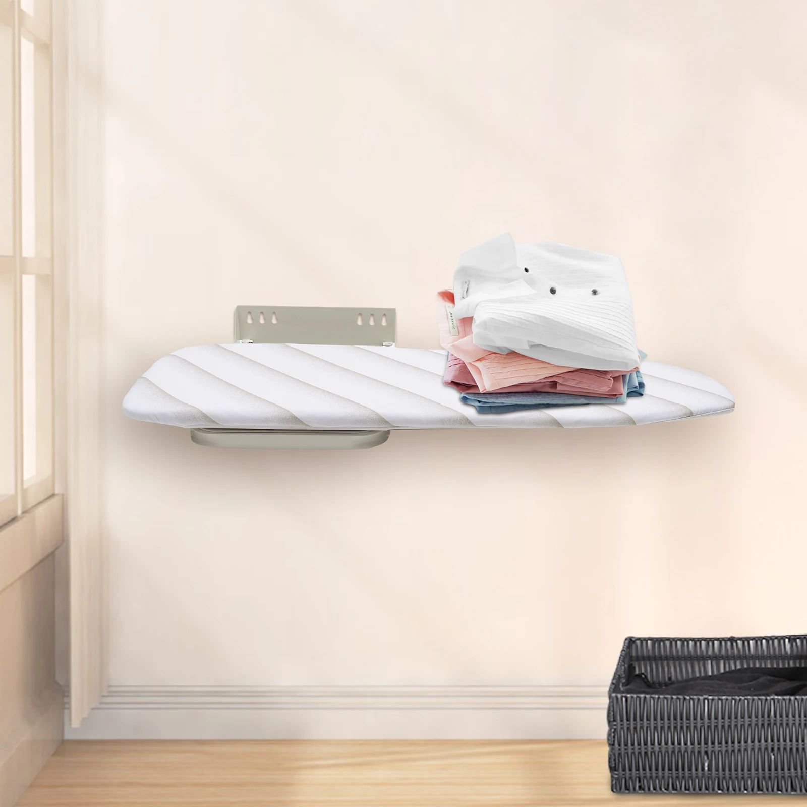 Wall Mounting Bracket Foldable Ironing Board Steel Plate 95*19cm Ironing Mat  for Ironing Clothes Pants Skirts Etc.