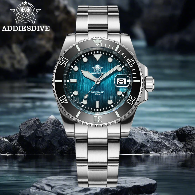 

ADDIESDIVE 41mm Diver's Watch New NH35 Automatic Watches Sapphire Glass AR Coating 200m Waterproof Luminous Wristwatch AD2078