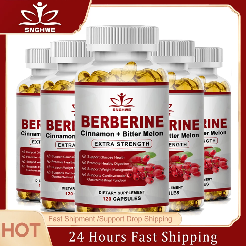 Berberine with Ceylon Cinnamon Capsule Antioxidant Immune System, Cardiovascular & Gastrointestinal Function Healthy Food