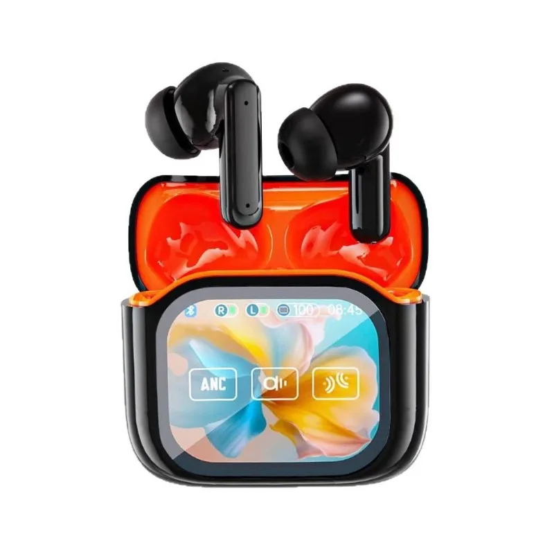 

AI Real-Time Two-Way Translator TWS Earbuds HD Sound LED Smart Screen Waterproof Open-ear Business Travel Sports Digital Display