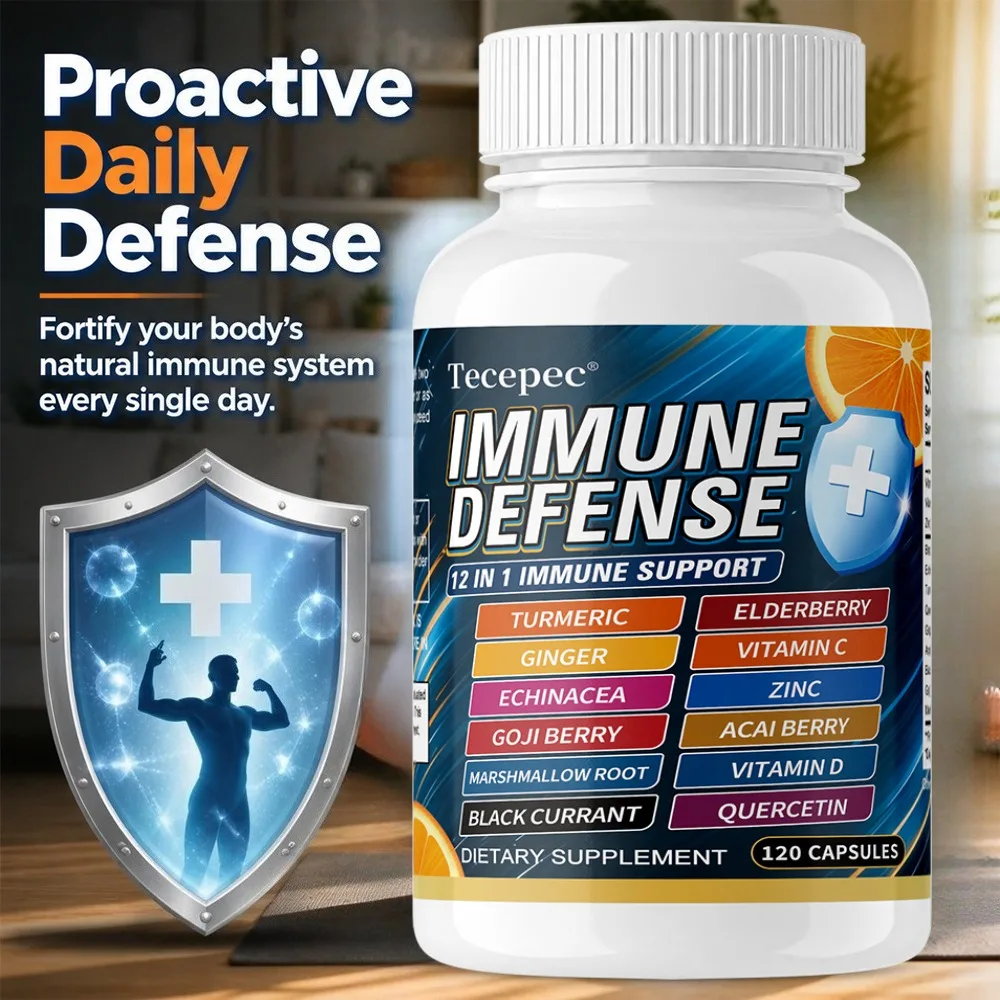 12 in 1 Premium Immune Defense Vitamins Immune Supplement with Vitamin D3, Vitamin С, Zinс, Quercetin, Support Overall Health