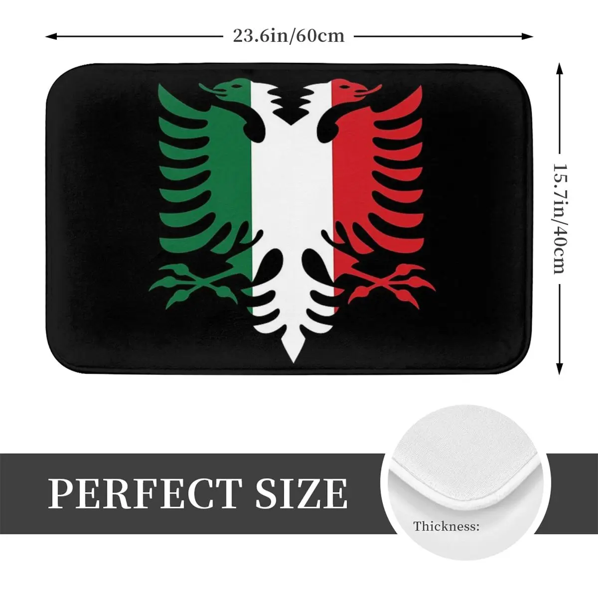 Albania Flag Anti-slip Doormat Floor Mat Sand Scraping Carpet Rug for Kitchen Entrance Home Balcony Footpad Mats