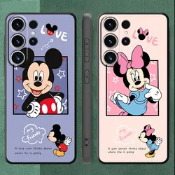 Disney Mickey Minnie Case for Samsung Galaxy S24 S9 S20 FE S23 Ultra 5G S10e S21 S8 S7 Edge S22 Plus S10 TPU Soft Capa Cover