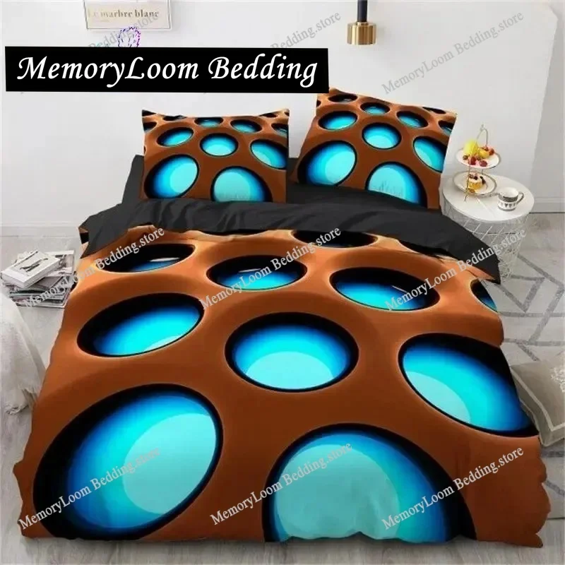 

Abstract Geometric 3D Print Honeycomb Bedding Set Single Twin Full Queen King Size Bed Set Adult Kid Bedroom Bedding Gift