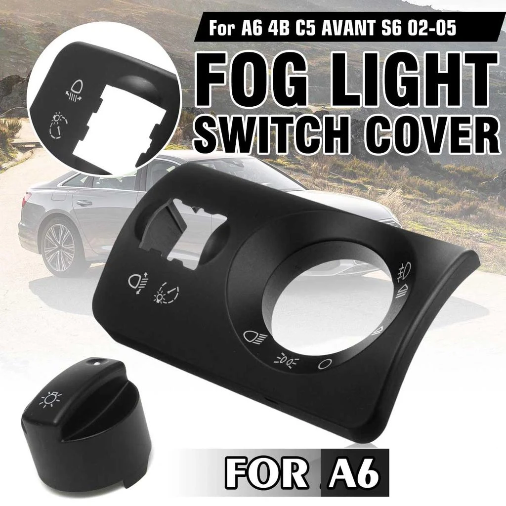 Car Headlight Fog Light Control Switch Cover Kit for -Audi 4B1941531F A6 4B C5 Avant 3XUB