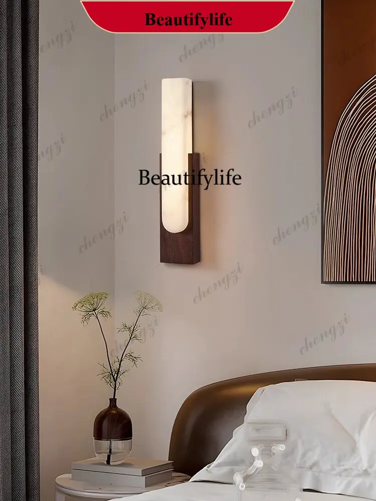 M138 French medieval style imitation marble wall lamp creative designer living room background wall lamp hotel aisle