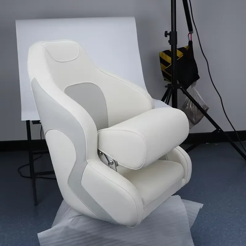 Boat Folding Chair Adjustable Marine Seat Reversible Captain Passenger Luxury Yacht Fishing Deck Bench Outdoor Water