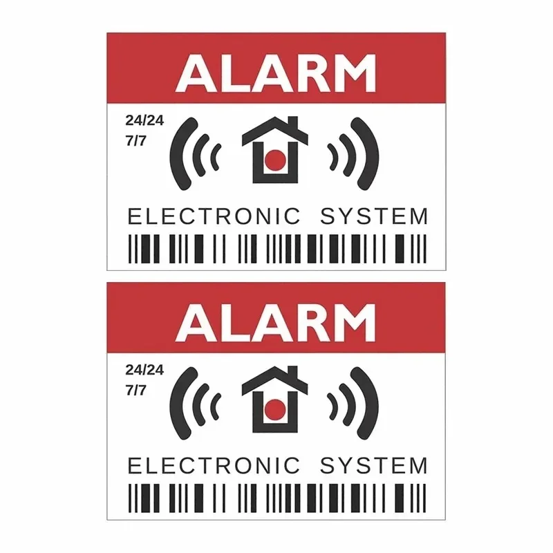 Anti Intrusion Alarm Sticker Vinyl Security Decal Waterproof For Car Window Door Safety Warning Decor