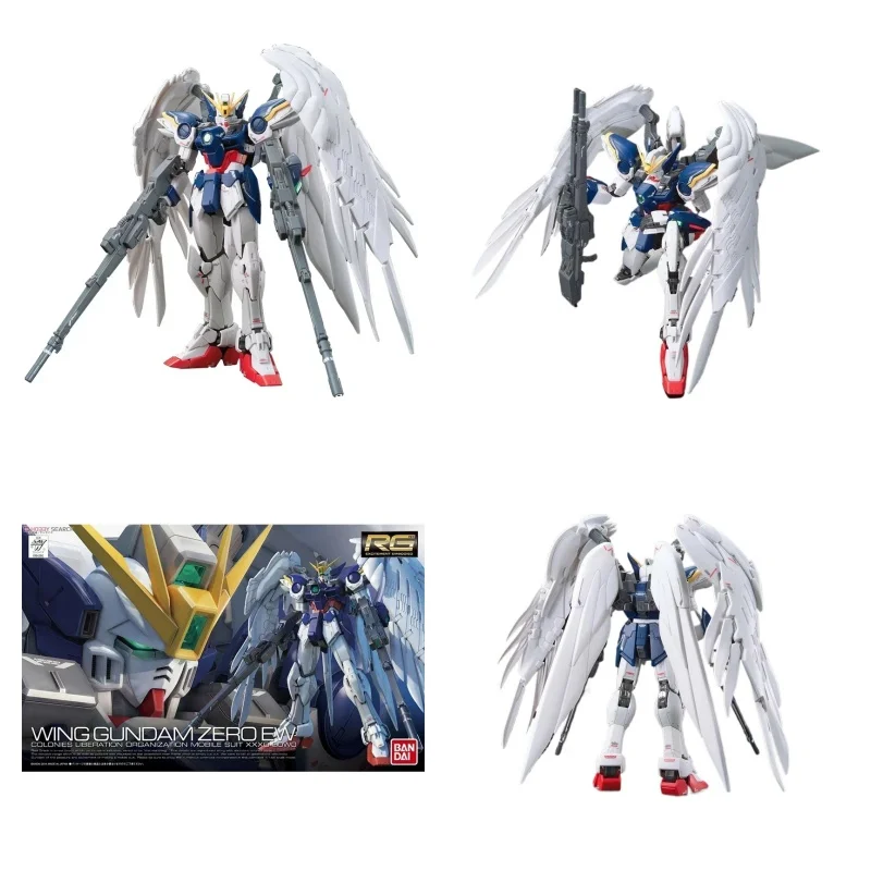 

Anime Figure Original Bandai Gundam RG 17 1/144 XXXG-00W0 WING ZERO W-Gundam Zero Custom Assembly Model Anime Action Figures Toy