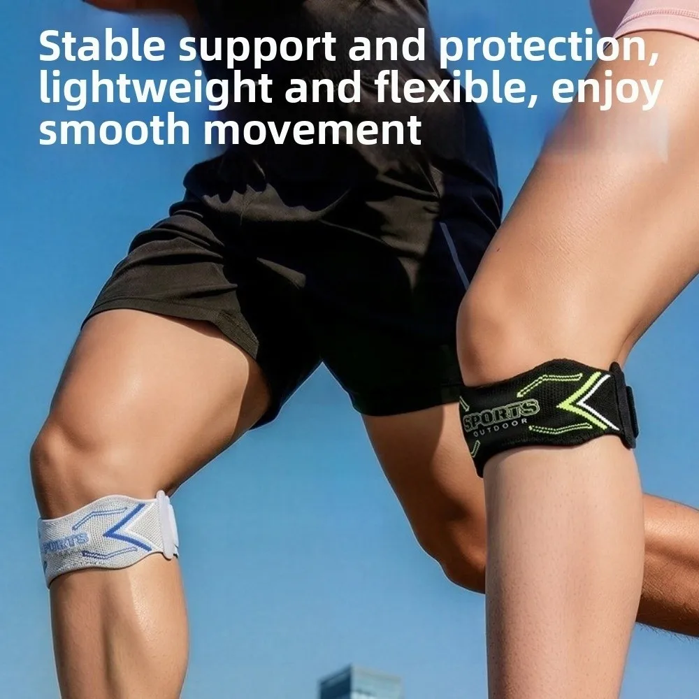 Adjustable Sports Patella Strap Shock Absorbing Non-Slip Knee Brace Patellar Stabilization Breathable Patellar Tendon Support