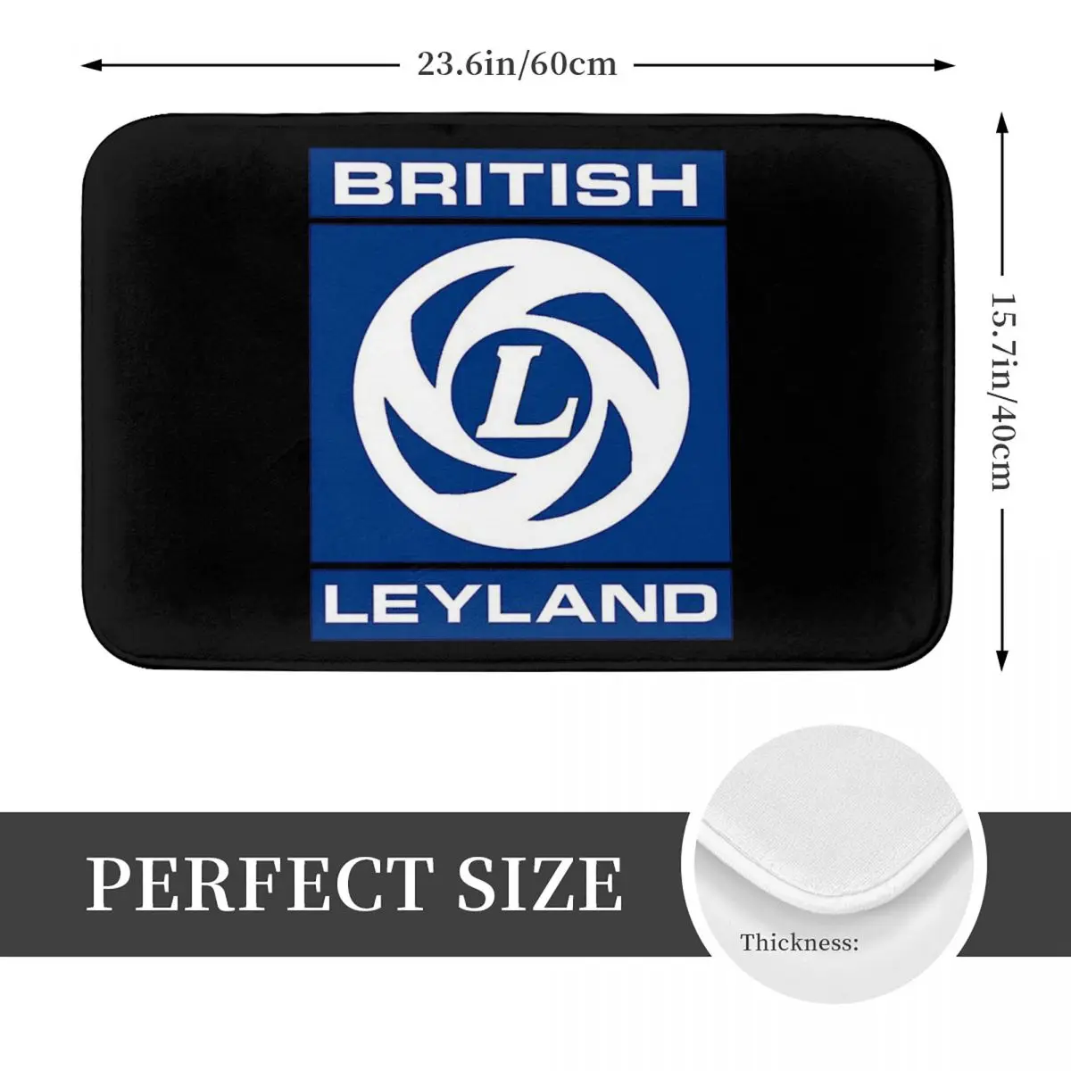 British Leyland Logo Anti-slip Doormat Floor Mat Water oil proof Carpet Rug for Kitchen Entrance Home Bedroom Footpad Mats