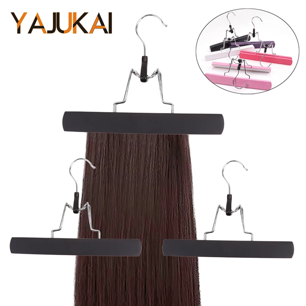 

Вешалки для наращивания волос для хранения париков, экономия места, подвесные зажимы для хранения с крючком для шпильки для наращивания утка, заколки для одежды