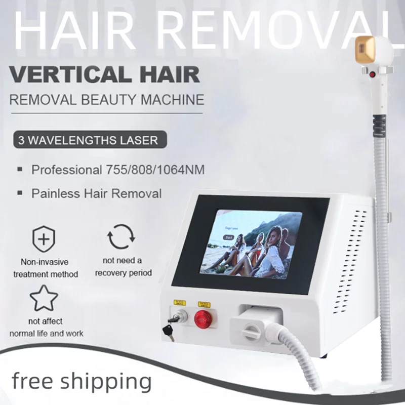 

New Upgrade 808nm Diode Laser Machine Hair Removal Freezing Point Painless Effect Lasting Home Beauty Salon