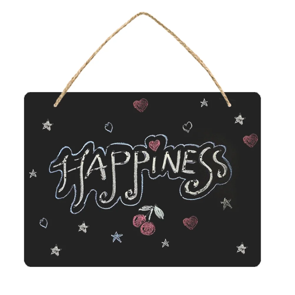 2 قطعة لوحة كثافة رائعة السبورة جدار ديكور معلق علامة المنزل السبورة مع حبل معلق السبورة #1