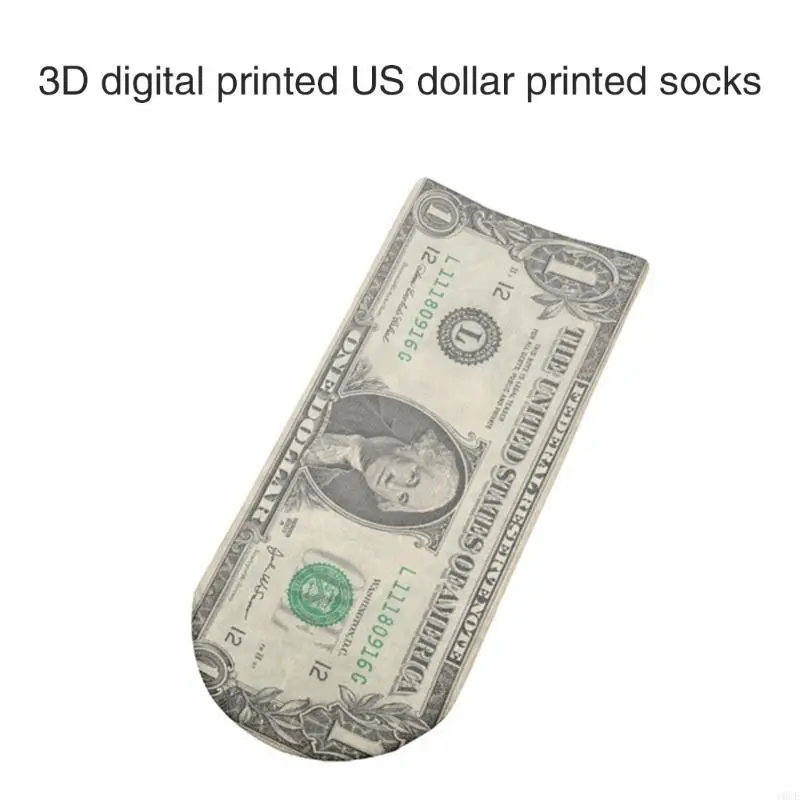 Unisex Mens Women Funny 3D Print Dollar Money Pattern Ankle Socks Athletic Novelty Basketball Invisible Short Tube Socks 
