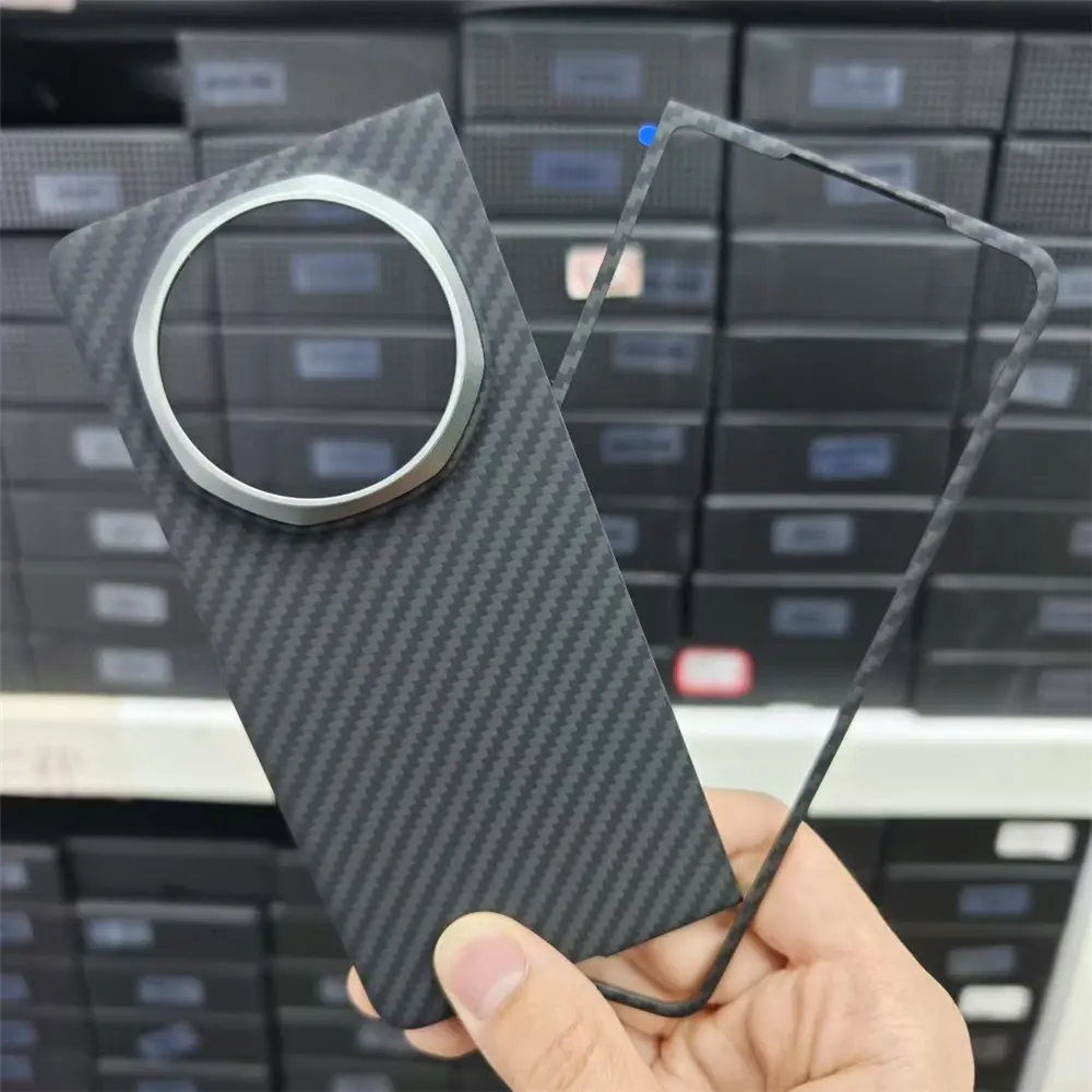 

Luxury Real Aramid Carbon Fiber Case For Honor Magic V5 Shockproof Hard Cover