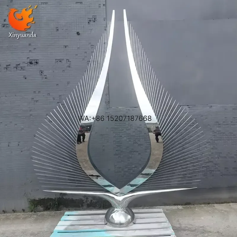 Wmwmnu Custom Large Outdoor Stainless Steel Mirror Abstract Sculpture Forged Polished for City Garden Landscape and All