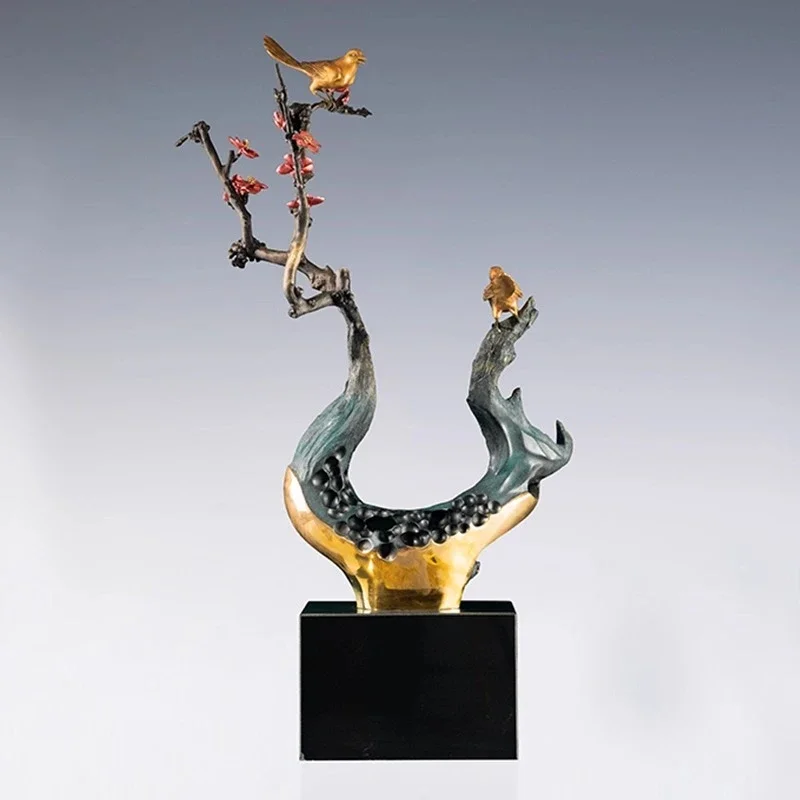 Brass ornaments New Chinese-style home furnishing Living room entrance decoration handicrafts