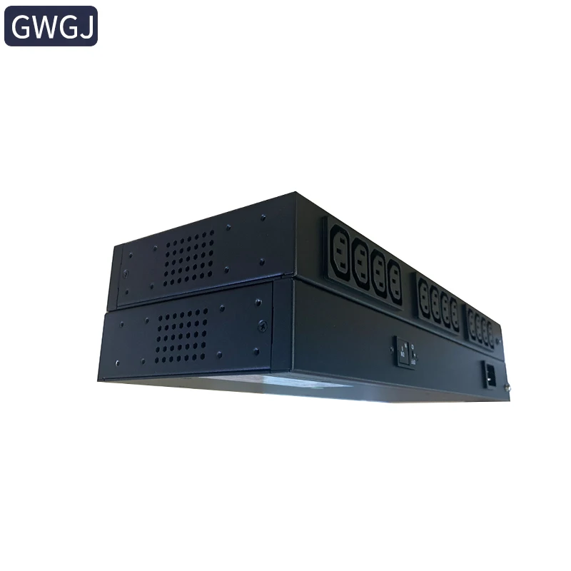 1U Rack Type 16A Input 12-bit C13 Output Circuit Breaker Steel Plate Body PDU Power Distribution Unit